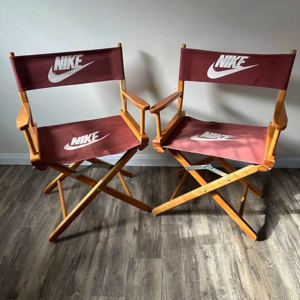 Vintage 80s Nike Promotional Directors Chair Set